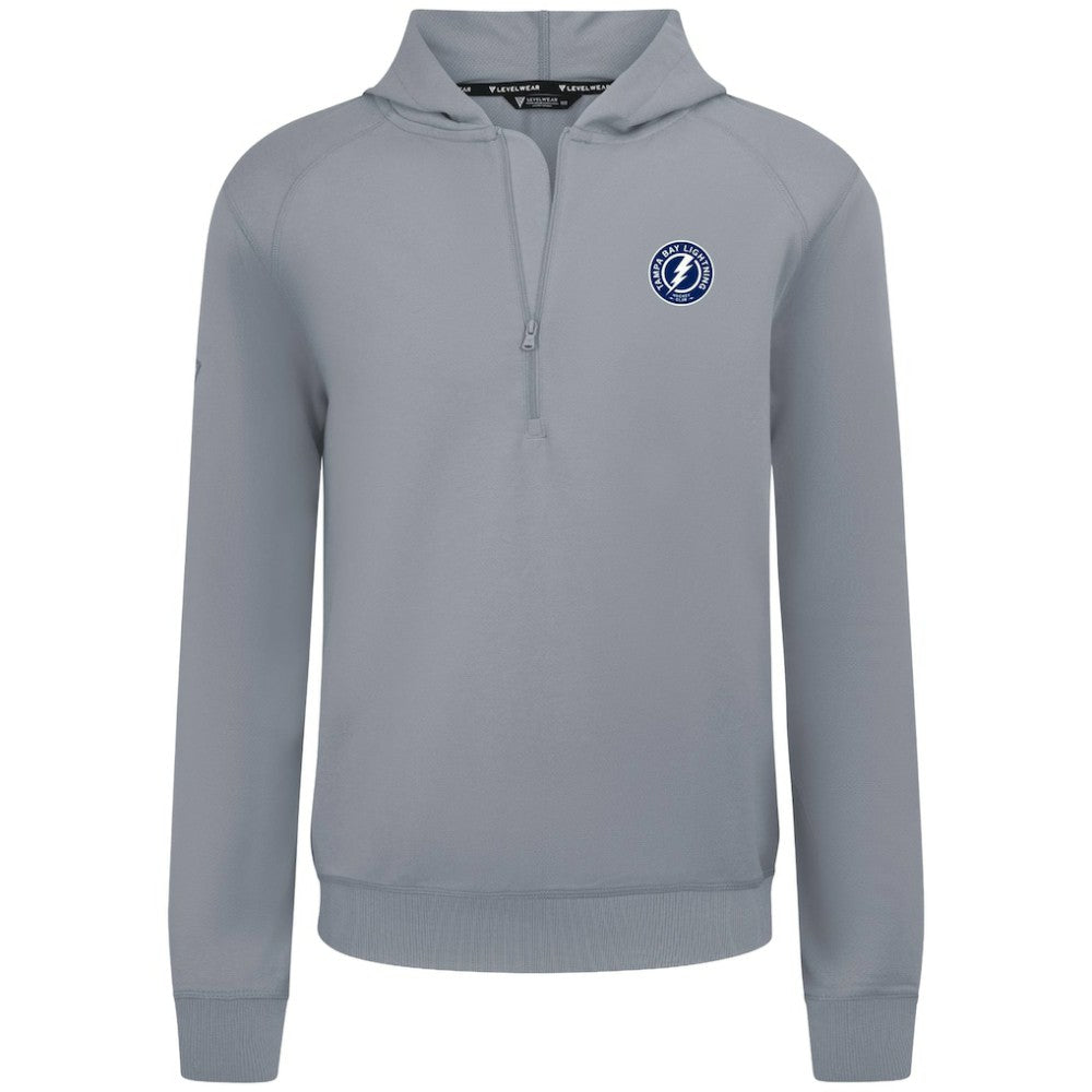 NHL Tampa Bay Lightning Levelwear Technic Quarter-Zip Pullover Hoodie - Gray