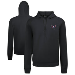 NHL Washington Capitals Levelwear Technic Quarter-Zip Pullover Hoodie - Black