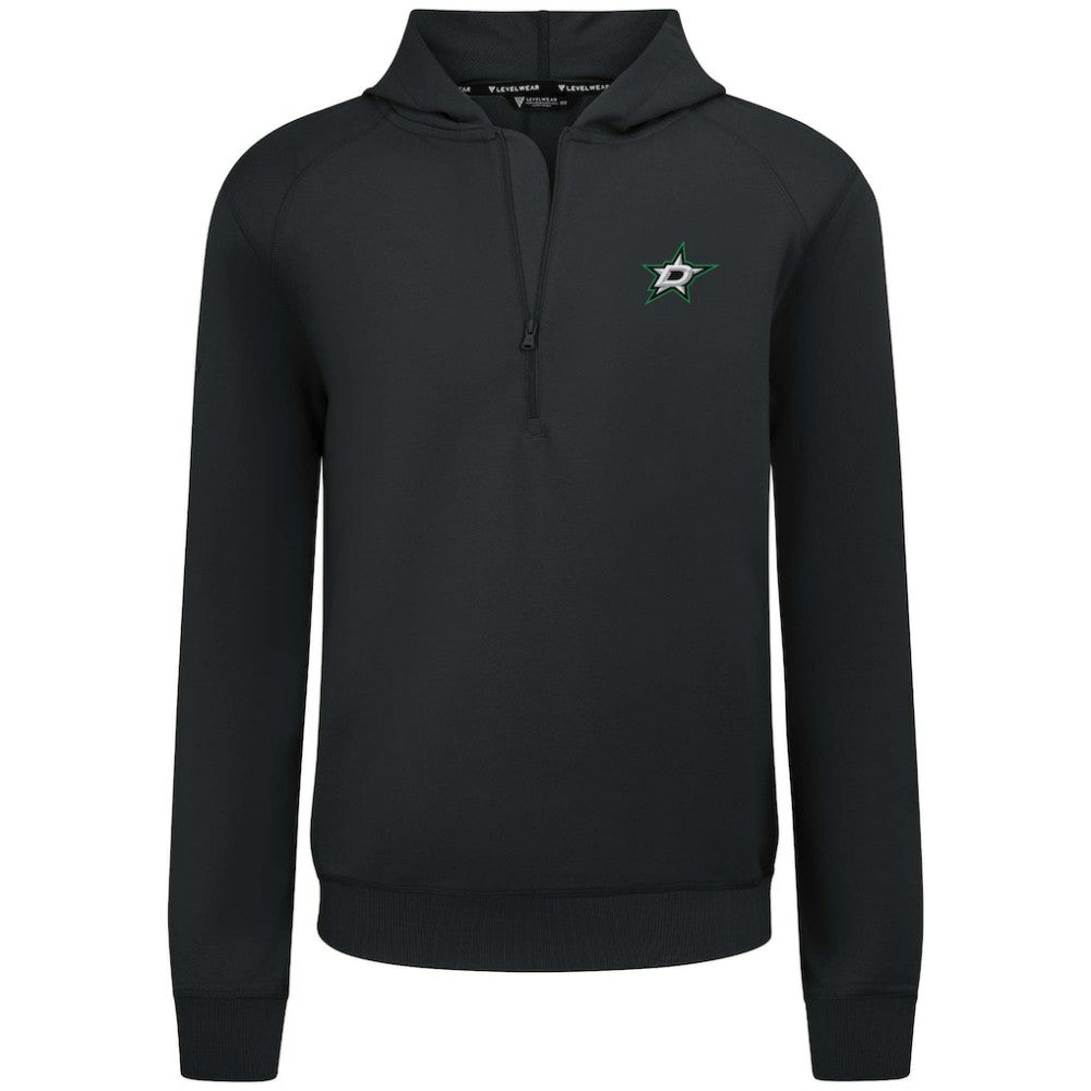 NHL Dallas Stars Levelwear Technic Quarter-Zip Pullover Hoodie - Black