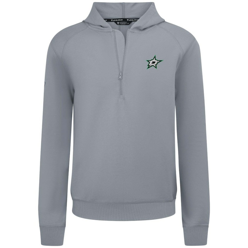 NHL Dallas Stars Levelwear Technic Quarter-Zip Pullover Hoodie - Gray