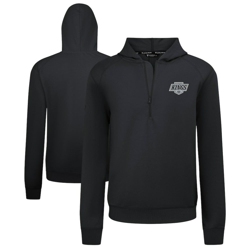 NHL Los Angeles Kings Levelwear Technic Quarter-Zip Pullover Hoodie - Black