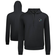 NHL San Jose Sharks Levelwear Technic Quarter-Zip Pullover Hoodie - Black