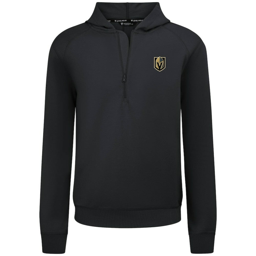 NHL Vegas Golden Knights Levelwear Technic Quarter-Zip Pullover Hoodie - Black