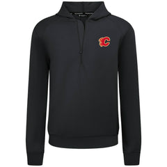 NHL Calgary Flames Levelwear Technic Quarter-Zip Pullover Hoodie - Black