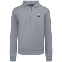 NHL Edmonton Oilers Levelwear Technic Quarter-Zip Pullover Hoodie - Gray