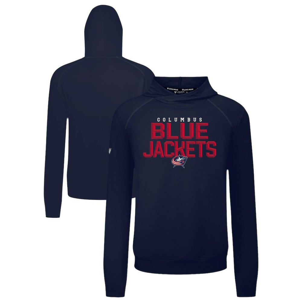 NHL Columbus Blue Jackets Levelwear Mandate Carve Tri-Blend Pullover Hoodie - Navy