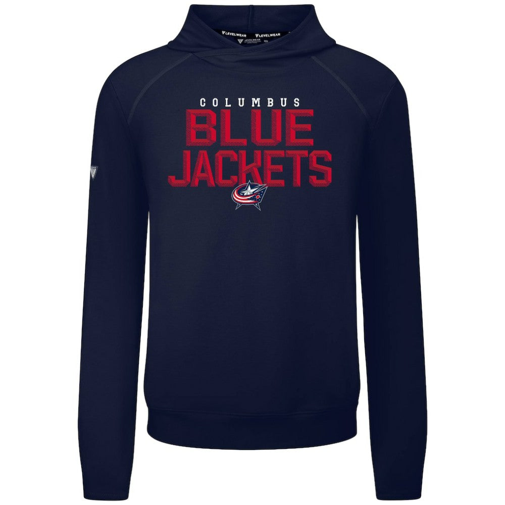 NHL Columbus Blue Jackets Levelwear Mandate Carve Tri-Blend Pullover Hoodie - Navy