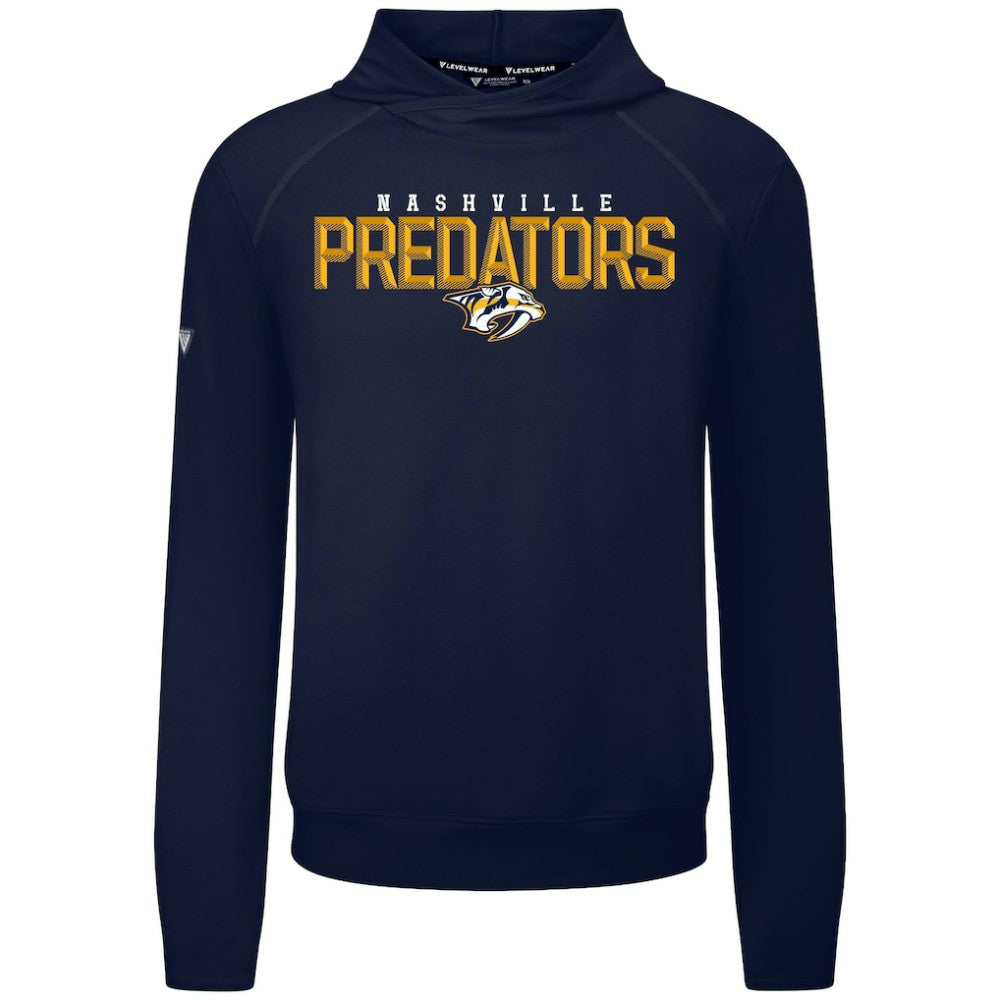 NHL Nashville Predators Levelwear Mandate Carve Tri-Blend Pullover Hoodie - Navy