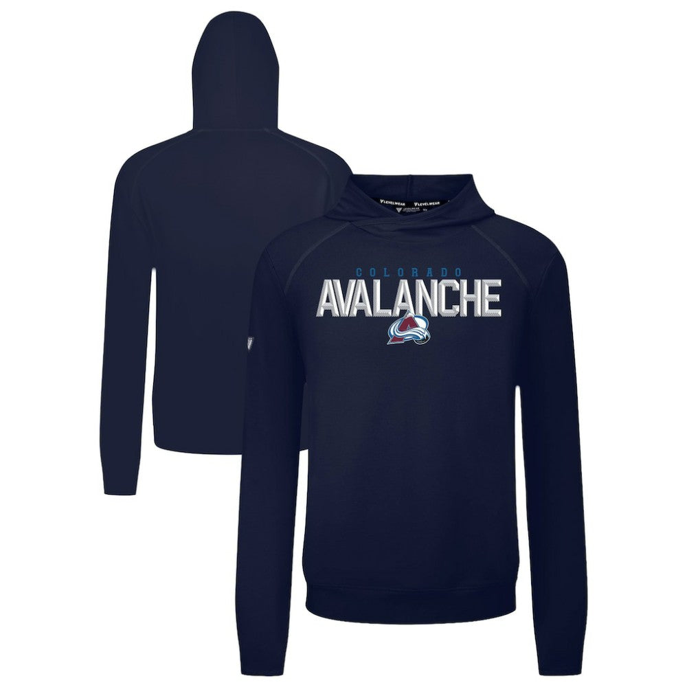 NHL Colorado Avalanche Levelwear Mandate Carve Tri-Blend Pullover Hoodie - Navy