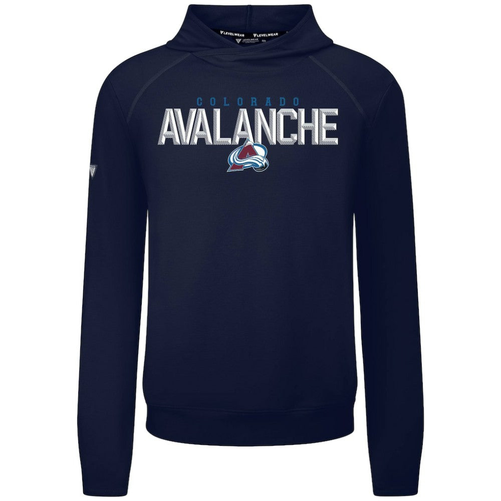 NHL Colorado Avalanche Levelwear Mandate Carve Tri-Blend Pullover Hoodie - Navy