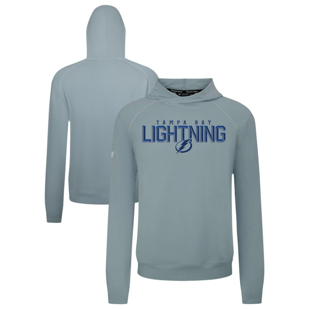 NHL Tampa Bay Lightning Levelwear Mandate Carve Tri-Blend Pullover Hoodie - Gray