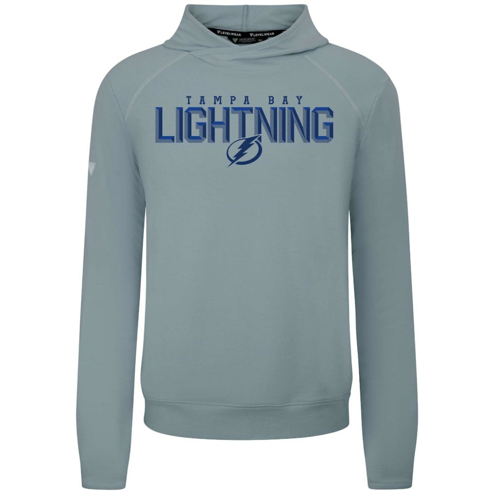 NHL Tampa Bay Lightning Levelwear Mandate Carve Tri-Blend Pullover Hoodie - Gray