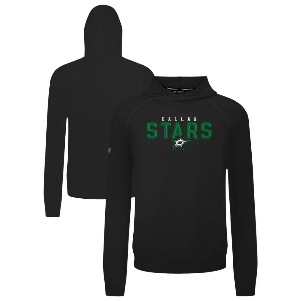 NHL Dallas Stars Levelwear Mandate Carve Tri-Blend Pullover Hoodie - Black