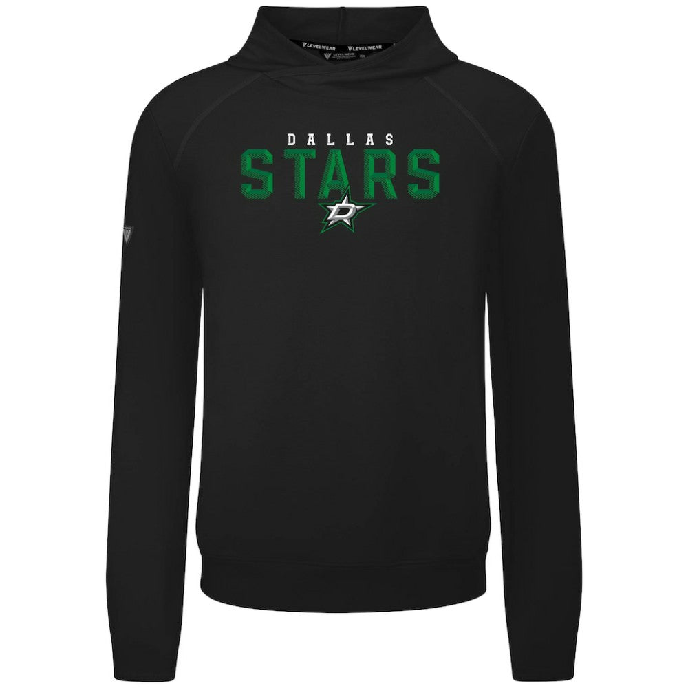 NHL Dallas Stars Levelwear Mandate Carve Tri-Blend Pullover Hoodie - Black