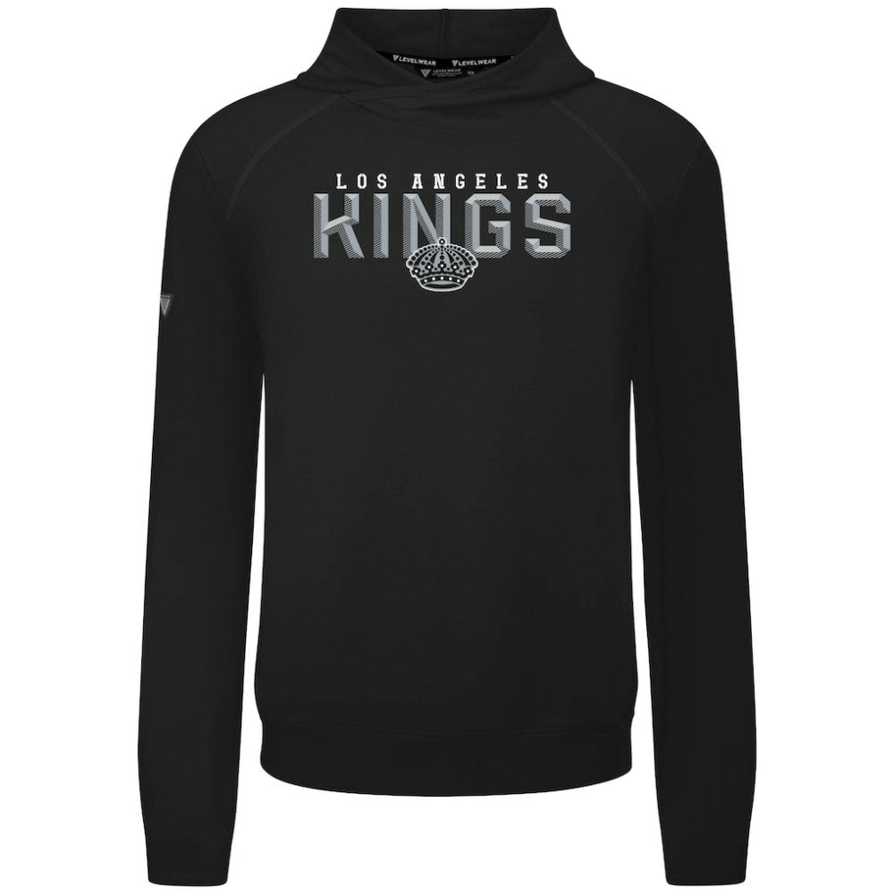 NHL Los Angeles Kings Levelwear Mandate Carve Tri-Blend Pullover Hoodie - Black