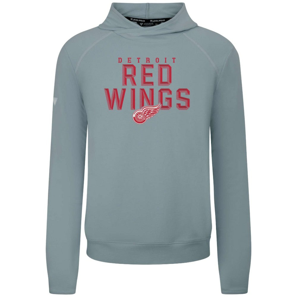 NHL Detroit Red Wings Levelwear Mandate Carve Tri-Blend Pullover Hoodie - Gray