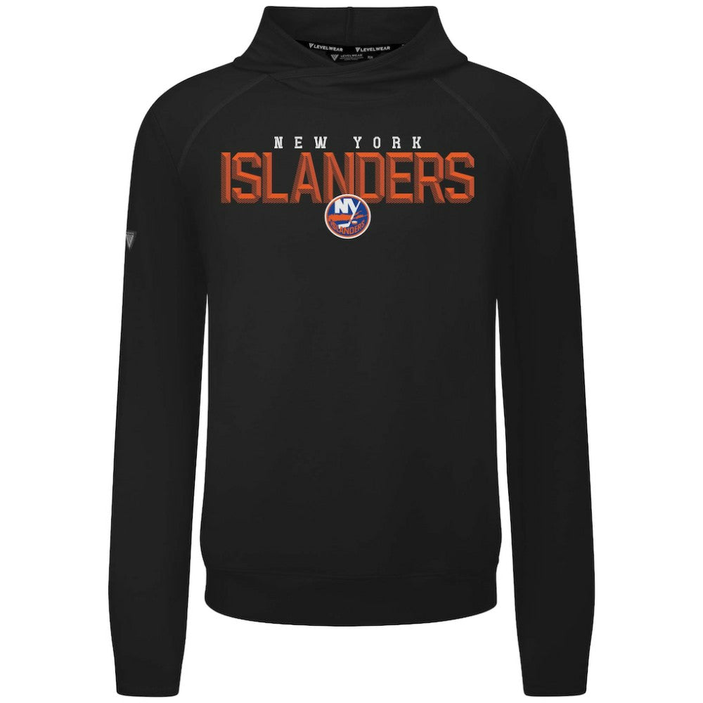 NHL New York Islanders Levelwear Mandate Carve Tri-Blend Pullover Hoodie - Black