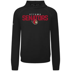 NHL Ottawa Senators Levelwear Mandate Carve Tri-Blend Pullover Hoodie - Black