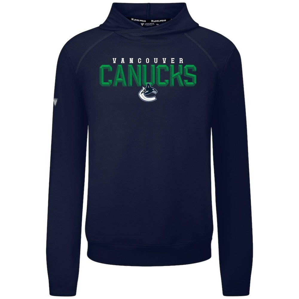NHL Vancouver Canucks Levelwear Mandate Carve Tri-Blend Pullover Hoodie - Blue