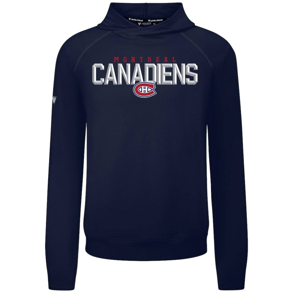 NHL Montreal Canadiens Levelwear Mandate Carve Tri-Blend Pullover Hoodie - Navy