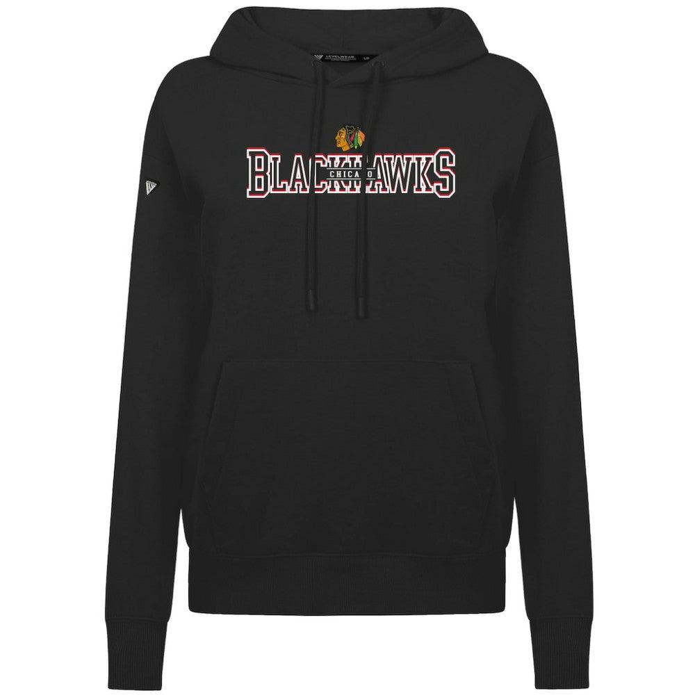 NHL Chicago Blackhawks Levelwear Women's Adorn Journey Pullover Hoodie - Black
