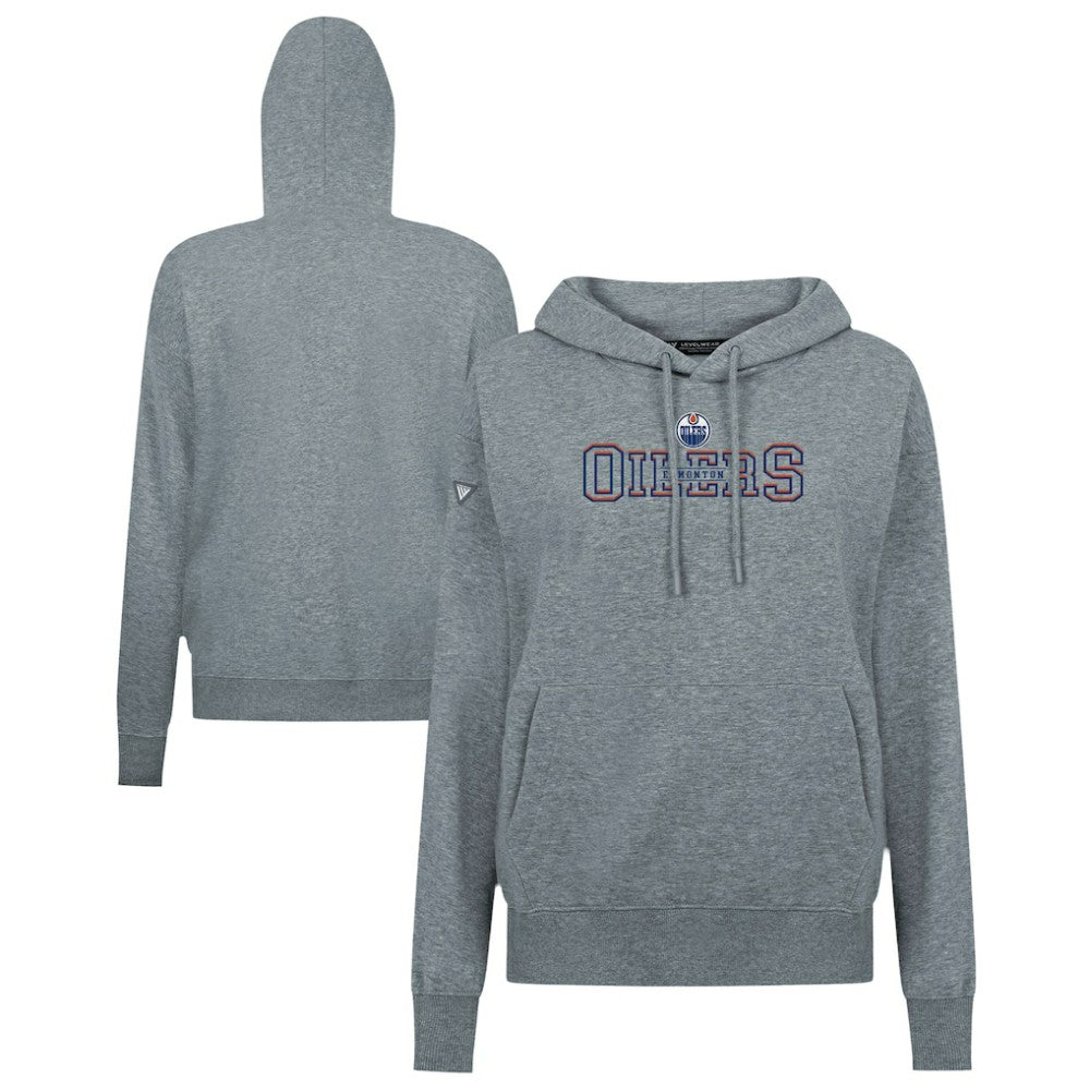 NHL Edmonton Oilers Levelwear Women's Adorn Journey Pullover Hoodie - Gray