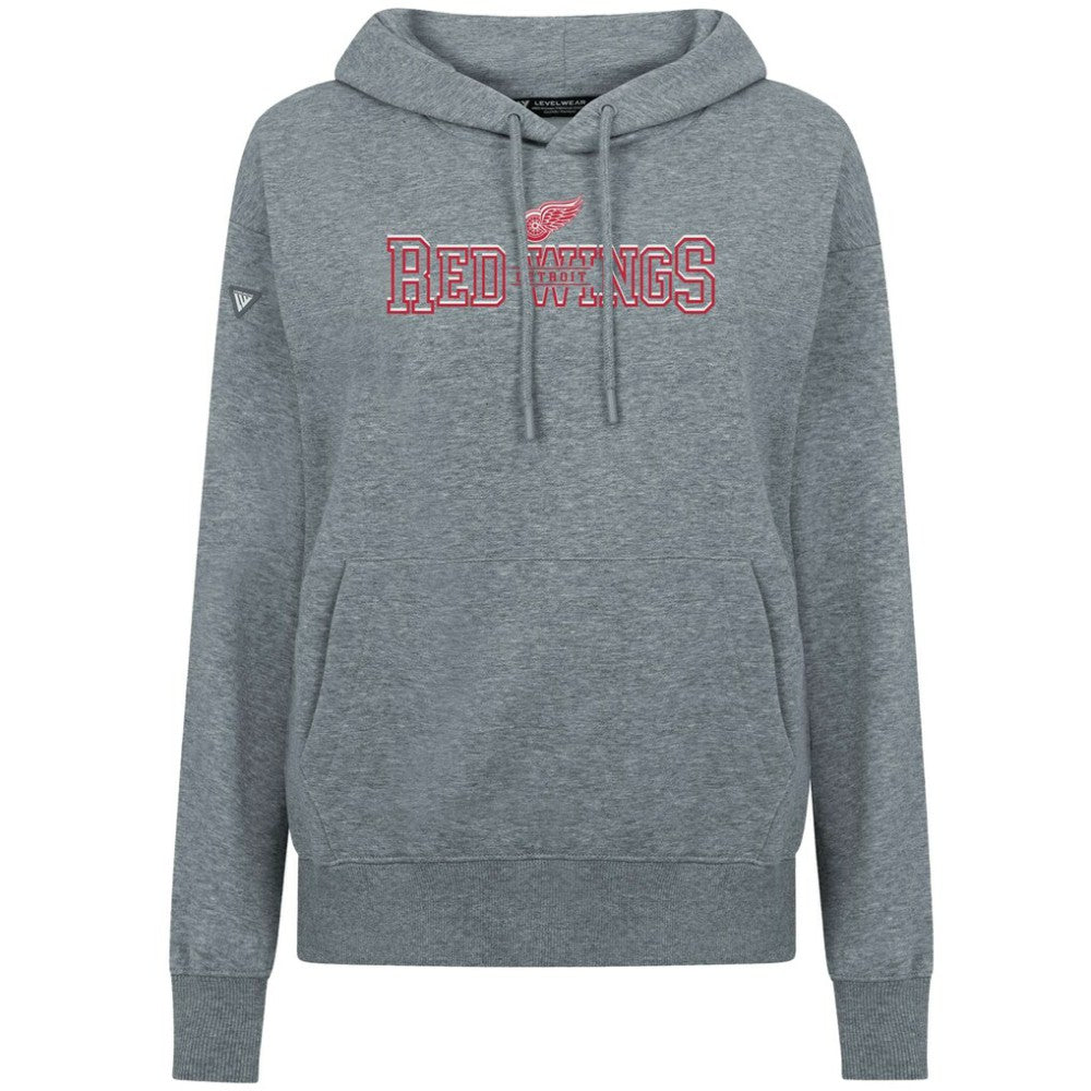 NHL Detroit Red Wings Levelwear Women's Adorn Journey Pullover Hoodie - Gray
