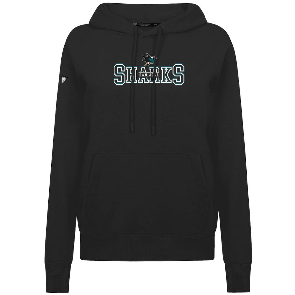 NHL San Jose Sharks Levelwear Women's Adorn Journey Pullover Hoodie - Black