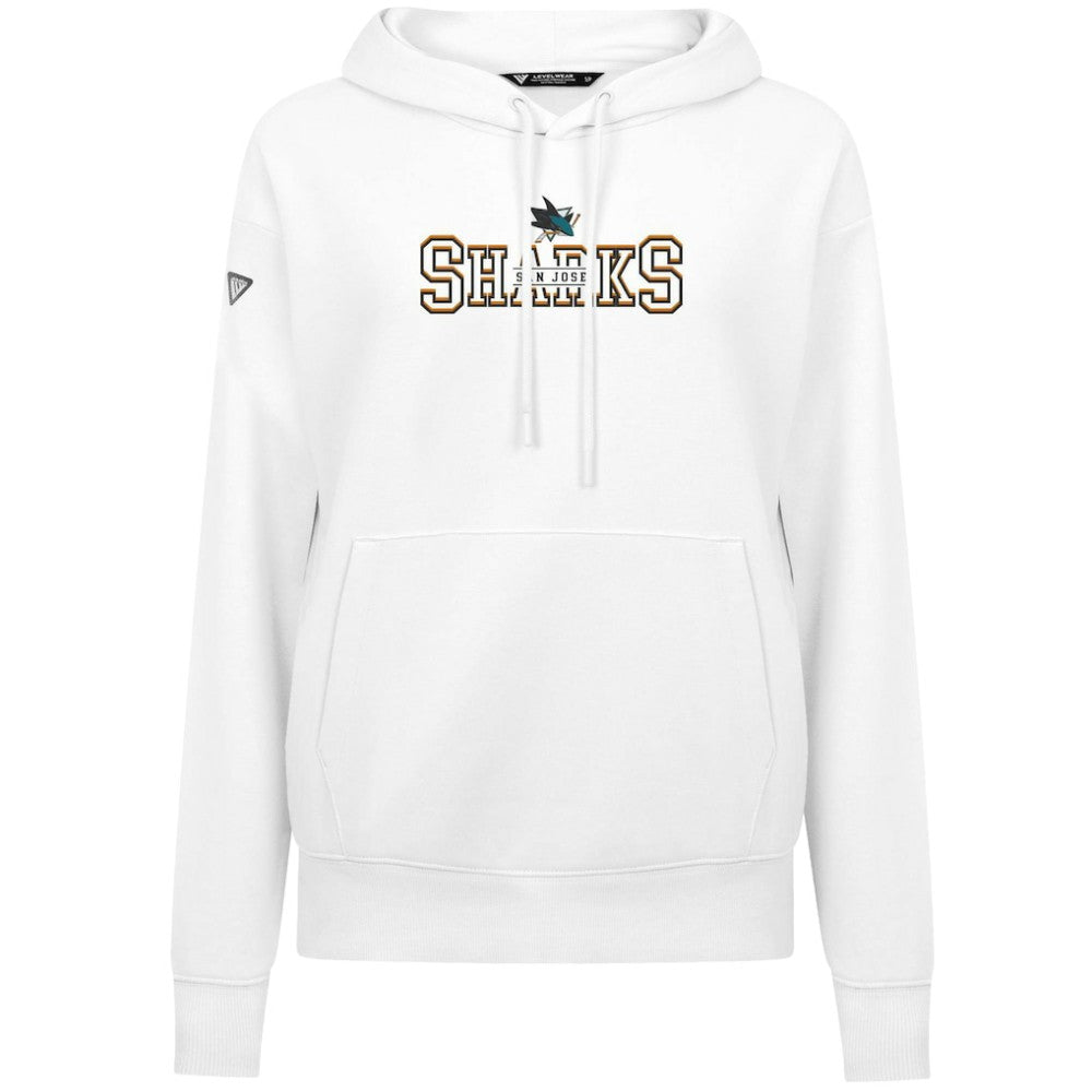 NHL San Jose Sharks Levelwear Women's Adorn Journey Pullover Hoodie - White