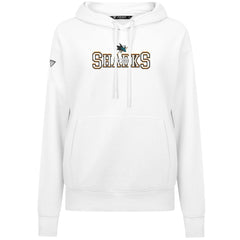 NHL San Jose Sharks Levelwear Women's Adorn Journey Pullover Hoodie - White