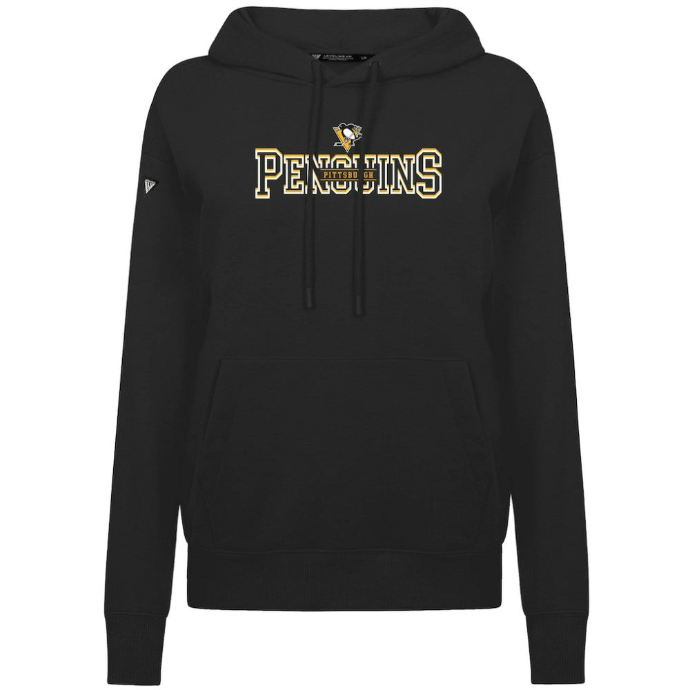 NHL Pittsburgh Penguins Levelwear Women's Adorn Journey Pullover Hoodie - Black