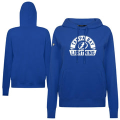 NHL Tampa Bay Lightning Levelwear Women's Adorn Banner Arch Pullover Hoodie - Royal