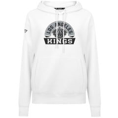 NHL Los Angeles Kings Levelwear Women's Adorn Banner Arch Pullover Hoodie - White
