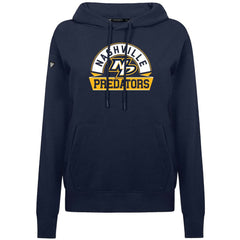 NHL Nashville Predators Levelwear Women's Adorn Banner Arch Pullover Hoodie - Navy