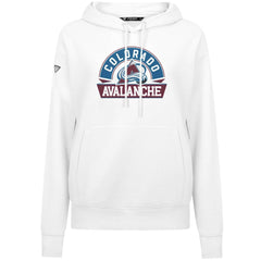NHL Colorado Avalanche Levelwear Women's Adorn Banner Arch Pullover Hoodie - White