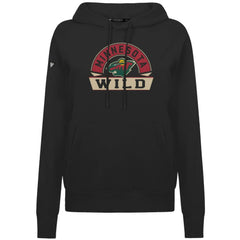 NHL Minnesota Wild Levelwear Women's Adorn Banner Arch Pullover Hoodie - Black