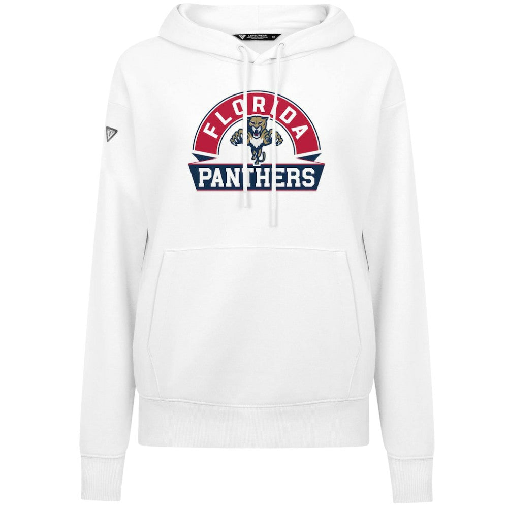 NHL Florida Panthers Levelwear Women's Adorn Banner Arch Pullover Hoodie - White