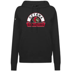 NHL Ottawa Senators Levelwear Women's Adorn Banner Arch Pullover Hoodie - Black