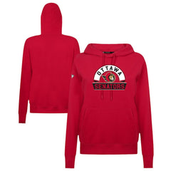 NHL Ottawa Senators Levelwear Women's Adorn Banner Arch Pullover Hoodie - Red