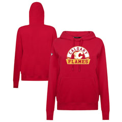 NHL Calgary Flames Levelwear Women's Adorn Banner Arch Pullover Hoodie - Red