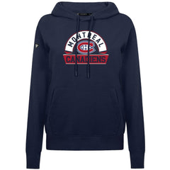 NHL Montreal Canadiens Levelwear Women's Adorn Banner Arch Pullover Hoodie - Navy