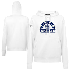 NHL Toronto Maple Leafs Levelwear Women's Adorn Banner Arch Pullover Hoodie - White