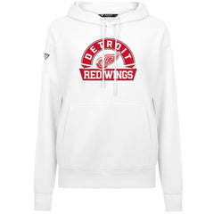 NHL Detroit Red Wings Levelwear Women's Adorn Banner Arch Pullover Hoodie - White