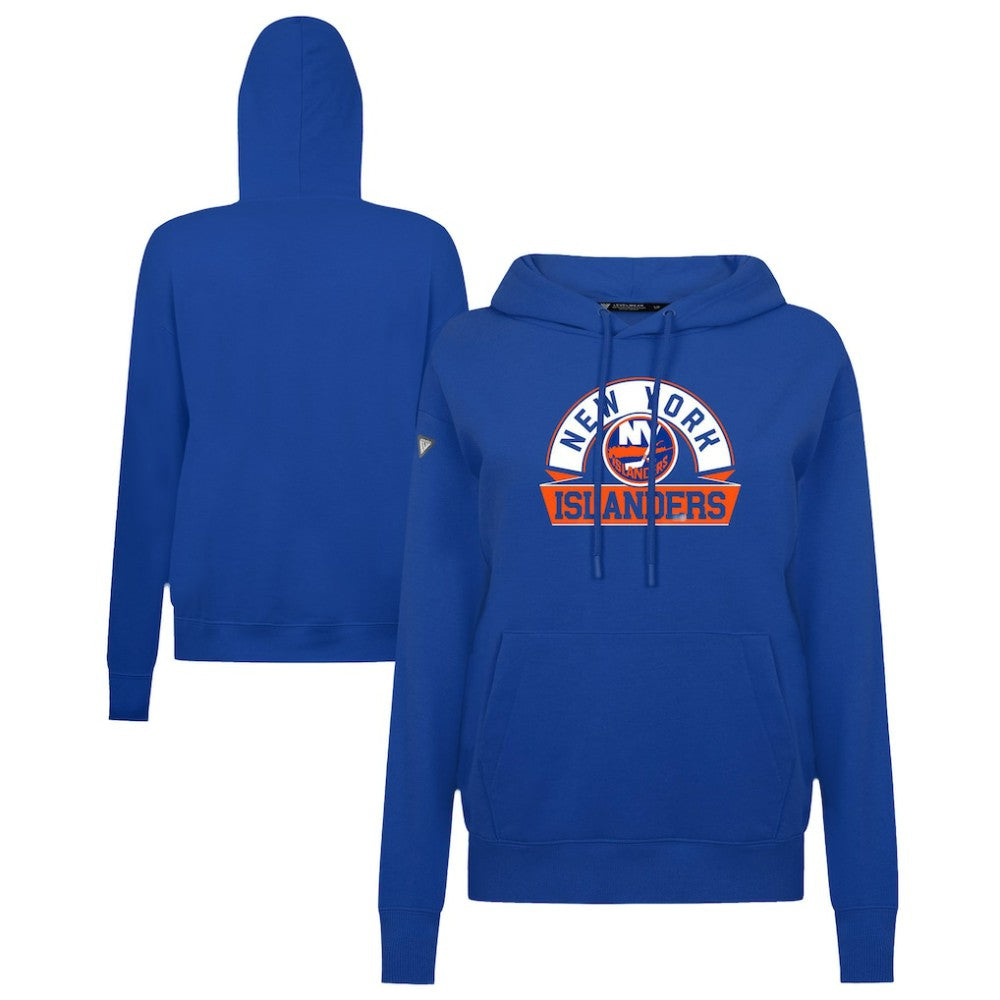NHL New York Islanders Levelwear Women's Adorn Banner Arch Pullover Hoodie - Royal
