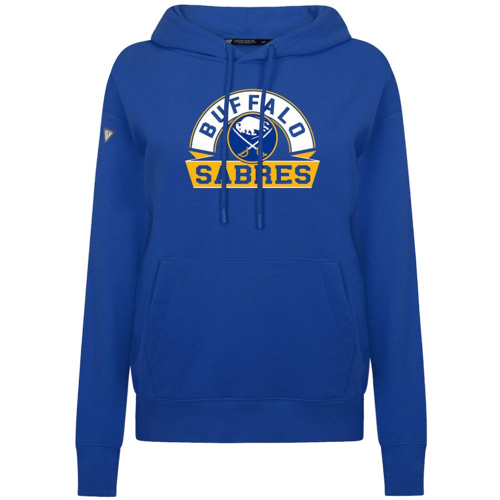 NHL Buffalo Sabres Levelwear Women's Adorn Banner Arch Pullover Hoodie - Royal