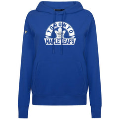 NHL Toronto Maple Leafs Levelwear Women's Adorn Banner Arch Pullover Hoodie - Royal