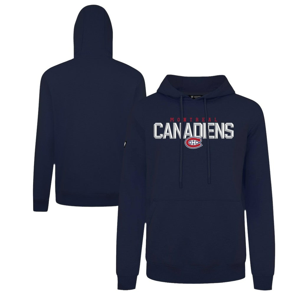 NHL Montreal Canadiens Levelwear Podium Carve Pullover Hoodie - Navy