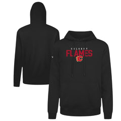 NHL Calgary Flames Levelwear Podium Carve Pullover Hoodie - Black