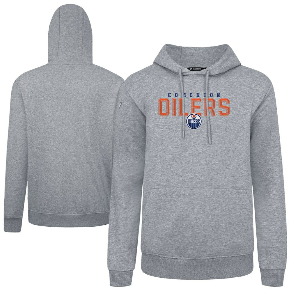 NHL Edmonton Oilers Levelwear Podium Carve Pullover Hoodie - Gray
