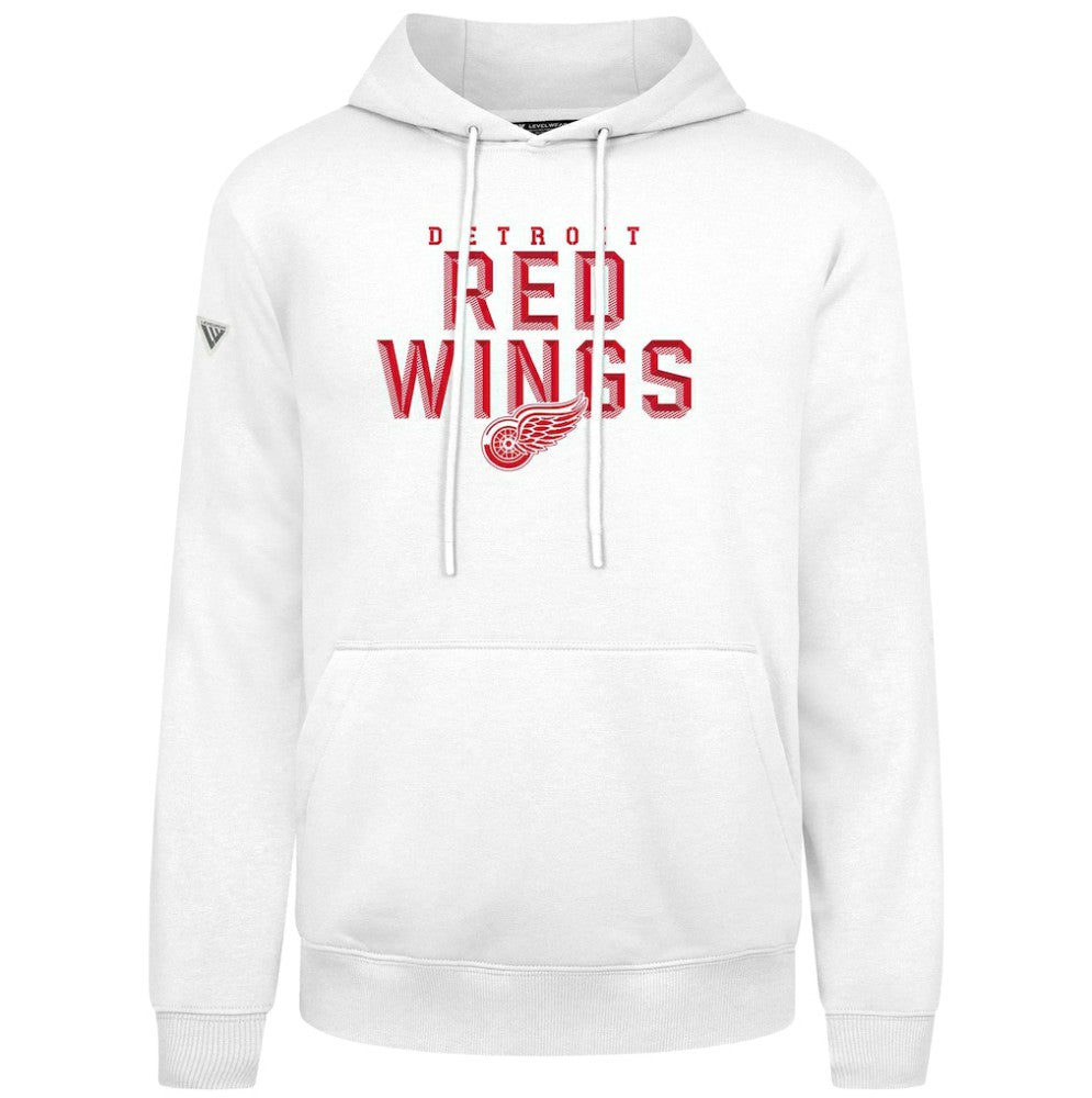 NHL Detroit Red Wings Levelwear Podium Carve Pullover Hoodie - White